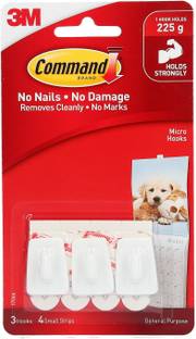 Command Command™Micro Hooks , 3 hooks, 4 strips Hook 3