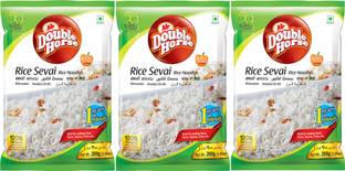 Double Horse Rice Sevai 200g x 3Pkt |Rice Noodles| Ready in 1 minute Instant Noodles Vegetarian