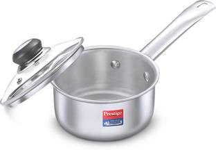 Prestige Tri Ply Sauce Pan 14 cm diameter with Lid 1.1 L capacity
