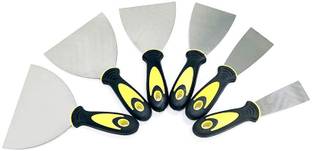 DARIT 6-Pack Putty Knife Set, Putty Knives, Metal Scrapers, Putty Scrapers for Drywall, Putty, Decals, Wallpaper, Baking, Patching and Painting Flexible Putty Knife