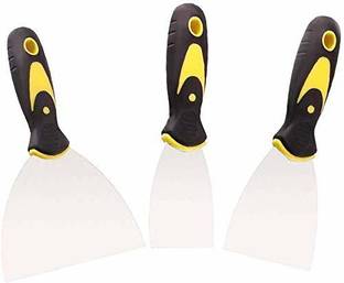 DARIT 3-PCS Putty Knife Set, Putty Knives, Metal Scrapers, Putty Scrapers for Drywall, Putty, Decals, Wallpaper, Baking, Patching and Painting Flexible Putty Knife