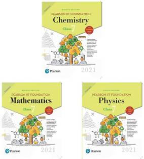 Pearson IIT Foundation Physics Class 7 By Pearson ,Pearson IIT Foundation Mathematics Class 7 And Pearson IIT Foundation Chemistry Class 7 By Pearson