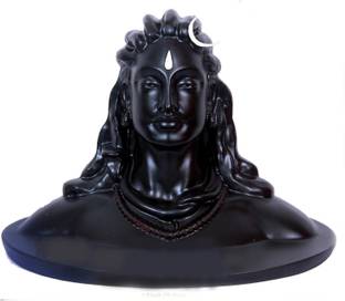 JNC Store Shiva Statue for Car Dashboard Accessories, Pooja & Gift, Mahadev Murti Idol Figurine Showpiece Sculpture, Shankara for Home & Office Decore, Matte Black With White & Orange Tilak |16.5 cm x 11 cm x 12 cm | Plastic Fiber | Made in India By Ardaki Decorative Showpiece - 12 cm Decorative Showpiece - 11.5 cm (Polyresin, Black) Decorative Showpiece  -  11 cm