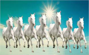 HK Prints 45 cm Horse sticker - horse stickers - running horse sticker - horse wall sticker - horse sticker for room Self Adhesive Sticker