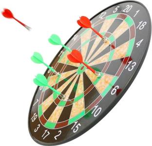 PEZYOX dartboard set dart board with 6 magnet darts for kids and adults, for game room, office, men cave and home- Multi color Dart Board Game