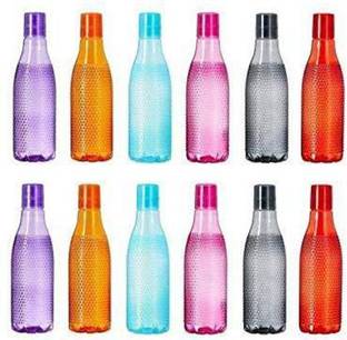MEMOXY WB_12 1000 ml Water Bottles (Set of 12, Multicolor) 1199 ml Bottle