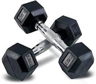 EXTREME FIT Hexa Dumbbell Double Hexagon 2.5*2 Hex Dumbbell for Home Gym Workout (pack of 2) Fixed Weight Dumbbell