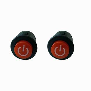 geeta enterprises (Pack of 2) Mini Red Illuminated Round Rocker Switch 12V 15mm Electronic Components Electronic Hobby Kit