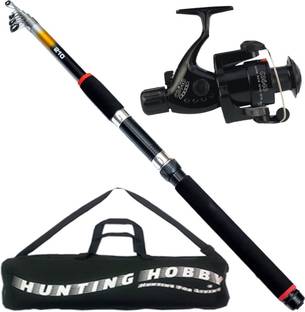 Hunting Hobby Fishing Spinning Rod,Reel, Free Travelling Bag (7 Feet) Multicolor Fishing Rod