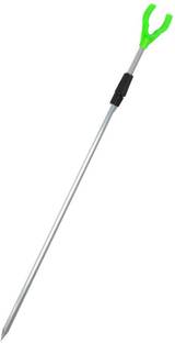 Hunting Hobby Fishing Rod Holder,Adjustable Aluminium Support Stand,2 Section V Rack Holder Silver Fishing Rod
