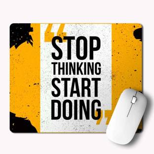 ZORI Non-Slip Stop Thinking Start Doing, Motivational Quotes Printed Mouse Pad for Gaming Computer, Laptop, PC Mouse Pad Non Slip Base Mousepad