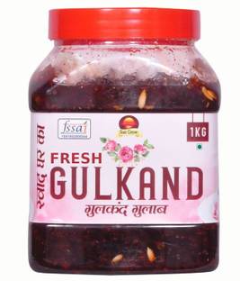 Sun Grow Premium Quality Organic Natural Fresh Gulkand Made from Finest Damask Rose Petals Finest (1 Kg) Mixed Gulkand