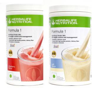 HERBALIFE Formula 1 Nutritionl shake mix Strawberry and Vanilla flavour for weigtt loss Plant-Based Protein