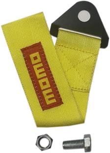 AXWee Yellow MOMO Tow Belt & Strap || MOMO Premium Yellow Universal Front & Rear Tow Strap/Tow Hook Towing Belt (Nylon, 1000 kg Pull Capacity) 0.2 m Towing Cable