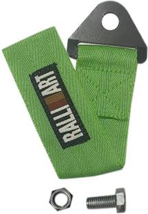 AXWee Green Tow Belt & Strap || Premium Green Universal Front & Rear Tow Strap/Tow Hook Towing Belt (Nylon, 1000 kg Pull Capacity) 0.2 m Towing Cable