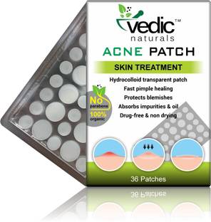 Vedic Naturals Acne Patch For Skin Treatment cover with 100% Hydrocolloid transparent patch, Fast pimple healing,-36 patches