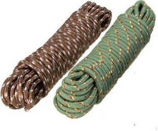 Tanish Pack of 2 Clothes Drying rope Nylon Braided Cotton Rope 10 meters each Nylon Clothesline