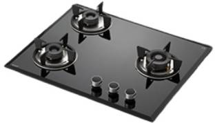 Kaff FBB 603 Bevelled Black Tempered Glass Built in Hob Glass Automatic Hob