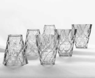 Lion Lender (Pack of 6) White Diamond Glass Set Glass Set Water/Juice Glass