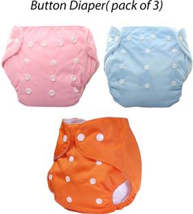 IRSHYAN KIDZGHAR M3Zone- Reusable Baby Washable Cloth Cotton Diaper- Combo of 3 Pieces L-XL (Multi Colours) (No Insert Pads Included)
