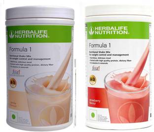 HERBALIFE Formula 1 shake mix Vanilla and Strawberry Flavour for weigtt loss Plant-Based Protein