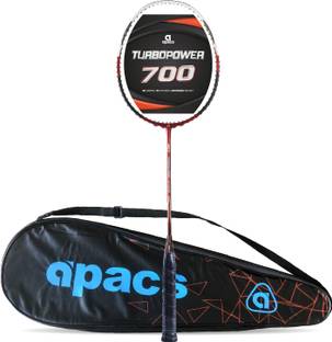 apacs Turbo Power 700 (Full Graphite, 30LBS) Red, Black Unstrung Badminton Racquet