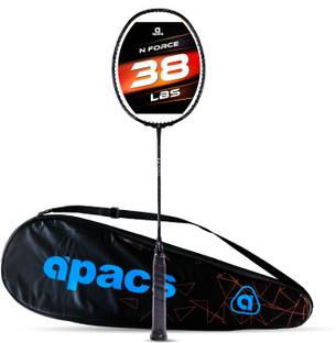 apacs N-Force 111 (Ultra Graphite, 38LBS) Black, Silver Unstrung Badminton Racquet