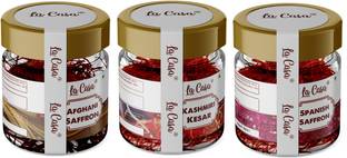 La Casa Spanish + Afghani + Kashmiri Saffron | Combo Pack of 3 | Original Kesar | Imported A++ Grade Keshar | Purest Finest Red Threads |