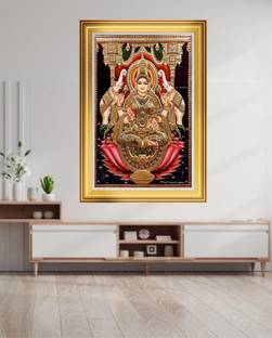 Approach home Decor 64 cm laxmi mata wall sticker 3d Self Adhesive Sticker
