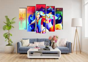 Approach home Decor 68 cm lord krishna or radha Self Adhesive Sticker