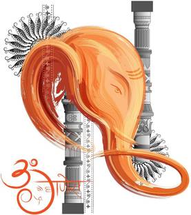 Asian Paints 45 cm Lord Ganesha Vinyl Wall Removable Sticker