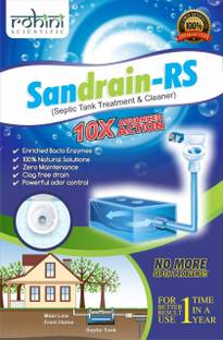 Rohini Scientific SANDRAIN-RS, A septic tank cleaner, Foul smell Eliminator, Pipe blockage remover, CHEMICAL FREE, 100% Organic, Herbal Powder Toilet Cleaner