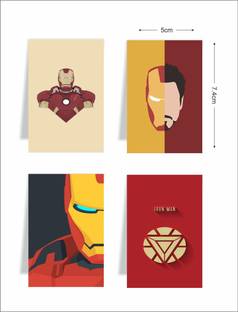 Macro IRONMAN OF 4 MAGNETIC BOOKMARKS FOR BOOKLOVERS MAGNETIC Bookmark