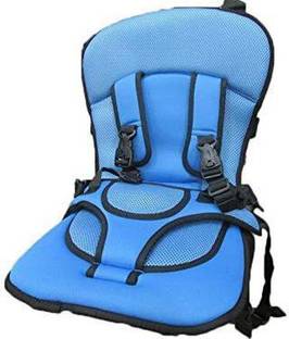 JRS TRADERS Adjustable Baby Car Cushion Seat with Safety Belt Multi-function BLUE and BLACK Forward Facing Car Seat Car baby carrier safety Belt bag and Kids Baby Carrier Comfortable Support Baby Car Seat