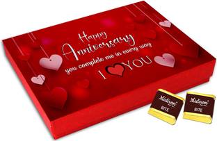 Midiron Anniversary gift for husband, Anniversary gift for wife, wedding anniversary gift for husband special, chocolate anniversary gifts (144g) Fudges