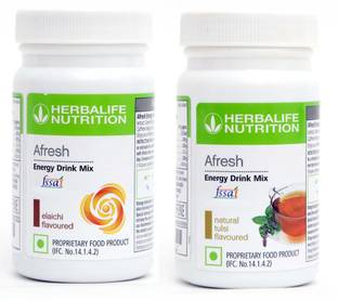 HERBALIFE Afresh Energy Drinks Mix Elaichi + Tulsi Flavour (1+1 ) Energy Drink