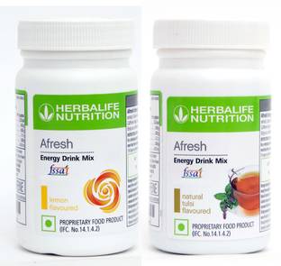 HERBALIFE Afresh Energy Drinks Mix Lemon + Tulsi Flavour (1+1 ) Energy Drink