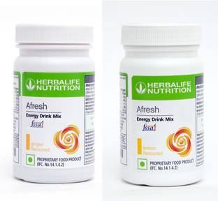 HERBALIFE Afresh Energy Drinks Mix Ginger + Lemon Flavour (1+1 ) Energy Drink