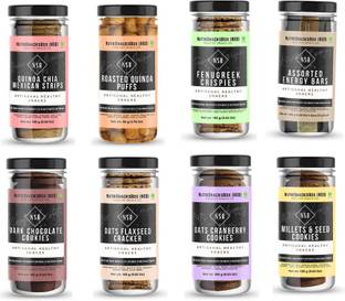 NutriSnacksBox High Protein Healthy Snacks Combo (Pack of 8) Combo
