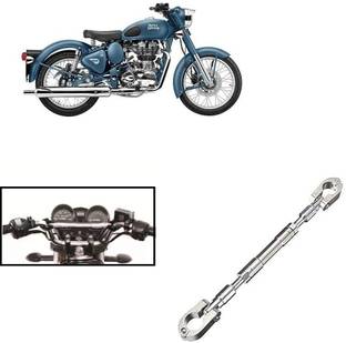 Qiisx Motorcycle Handlebar Cross Bar Silver for Royal Enfield Bullet 500 Handle Bar