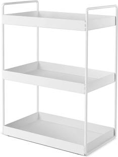 NAOE NAOE Kitchen Standing Rack, Spice Storage Organizer, {3 Tier, White} Iron Wall Shelf