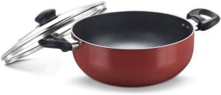 Prestige Omega Deluxe Kadhai 28 cm diameter with Lid 5 L capacity