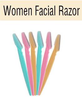 MYEONG Eyebrow Razor, Multicolored, Medium, 6 Count, Women