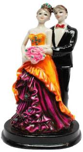 rawpockets Loving Newly Married Couple | Special Handicraft Valentine figurine Gift for your Loving Partner, Someone Special, Girlfriend, Boyfriend, Husband, Wife | Decorative Showpiece for home and office decoration Decorative Showpiece  -  23 cm