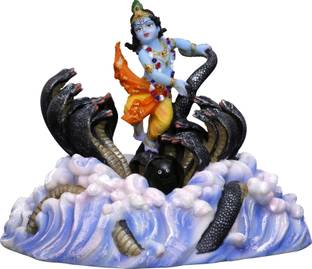 Sri Krishna Culture Kaalia Krishna Murti Depicting Krishna and Kaalia God Idol Decorative Showpiece  -  19.1 cm