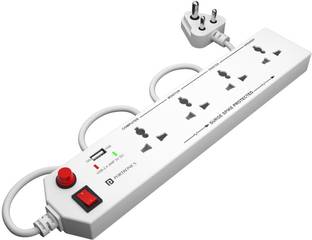 Portronics Power Plate Multiplug with USB Port, Cord, 1500 Watts 4  Socket Extension Boards