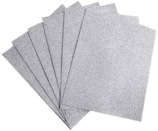 ARTTWALA A4 Glitter Foam Sheet Sparkles Silver color, for Art & Craft, Decoration, Gift Wrapping, Scrapbooking, Craft Project, Etc.