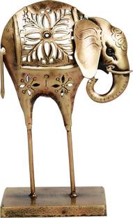 CraftVatika Metal Elephant Statue Tea Light Candle Holder Stand Decorative Showpiece for Home Living Room Desk Office Desk Decoration Iron Candle Holder