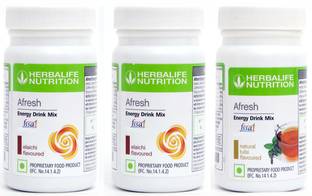 HERBALIFE Afresh Energy Drinks Mix afresh Elaichi 2 pcs +1 pcs Tulsi Flavour Energy Drink