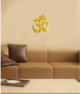 wall1ders 60 cm Om Golden (Size 15 x 16 Cm) 3d acrylic mirror wall stickers, acrylic wall sticker, Acrylic Stickers. Self Adhesive Sticker